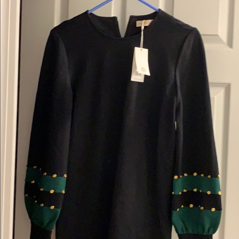 Tory Burch Black and Green Dress Like New
